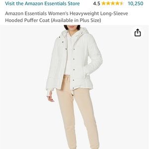 Amazon Essentials Women's Heavyweight Long-Sleeve Hooded Puffer Coat